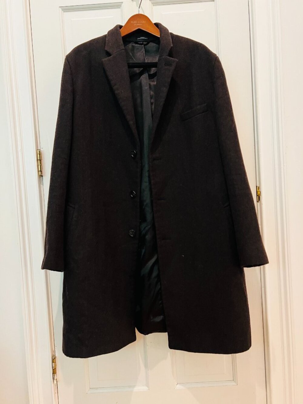 Vintage Stafford Men's Overcoat Topcoat Classic Fit Herringbone Size 50 R